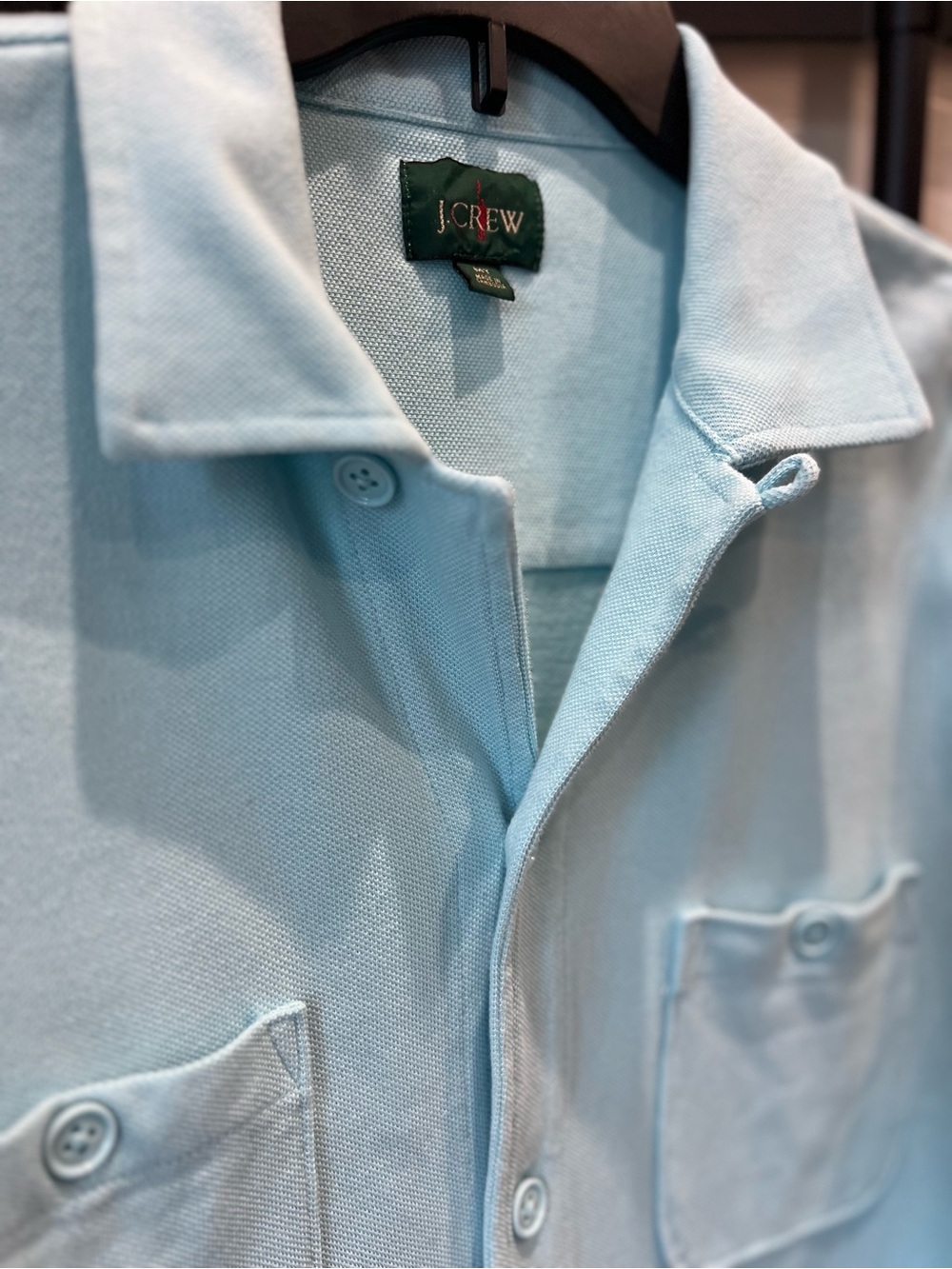 J.Crew Oarsman Polo Shirt Light Blue Size Medium Tall - Picture 3 of 16